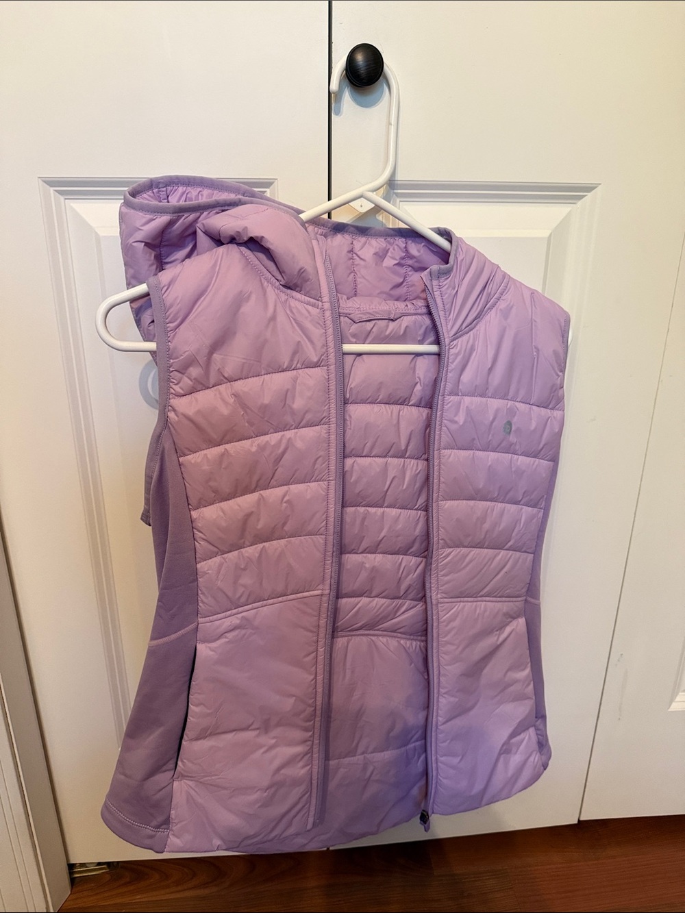 Light Purple Quilted Womens Puffer Vest with Hood